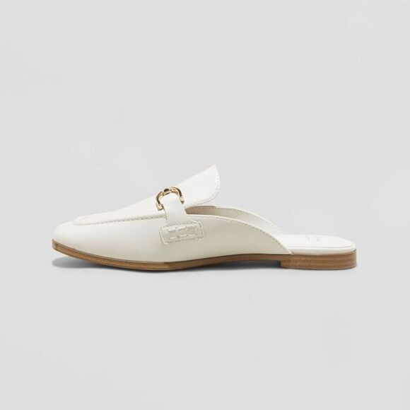 A New Day - Women's Sandy Mule Flats - A New Day Off-White 7.5 Off-White - Picture 2 of 5